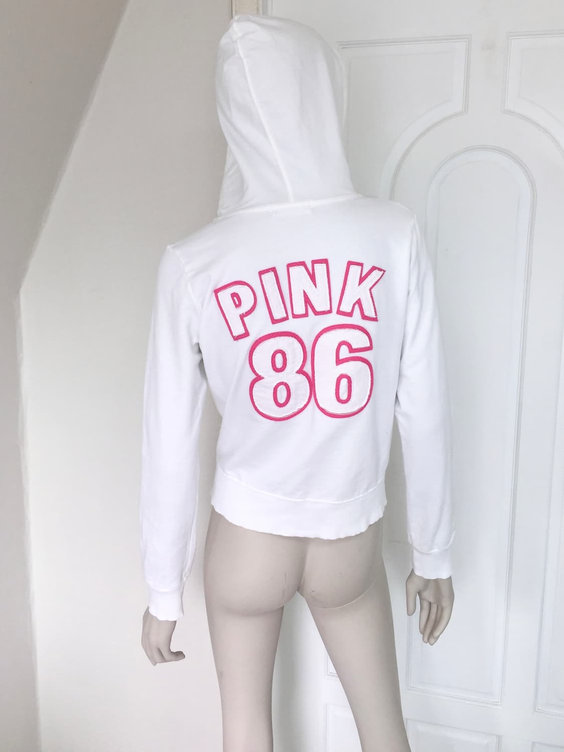 Pink Bold Number Patch Zip Hoodie 상품이미지1