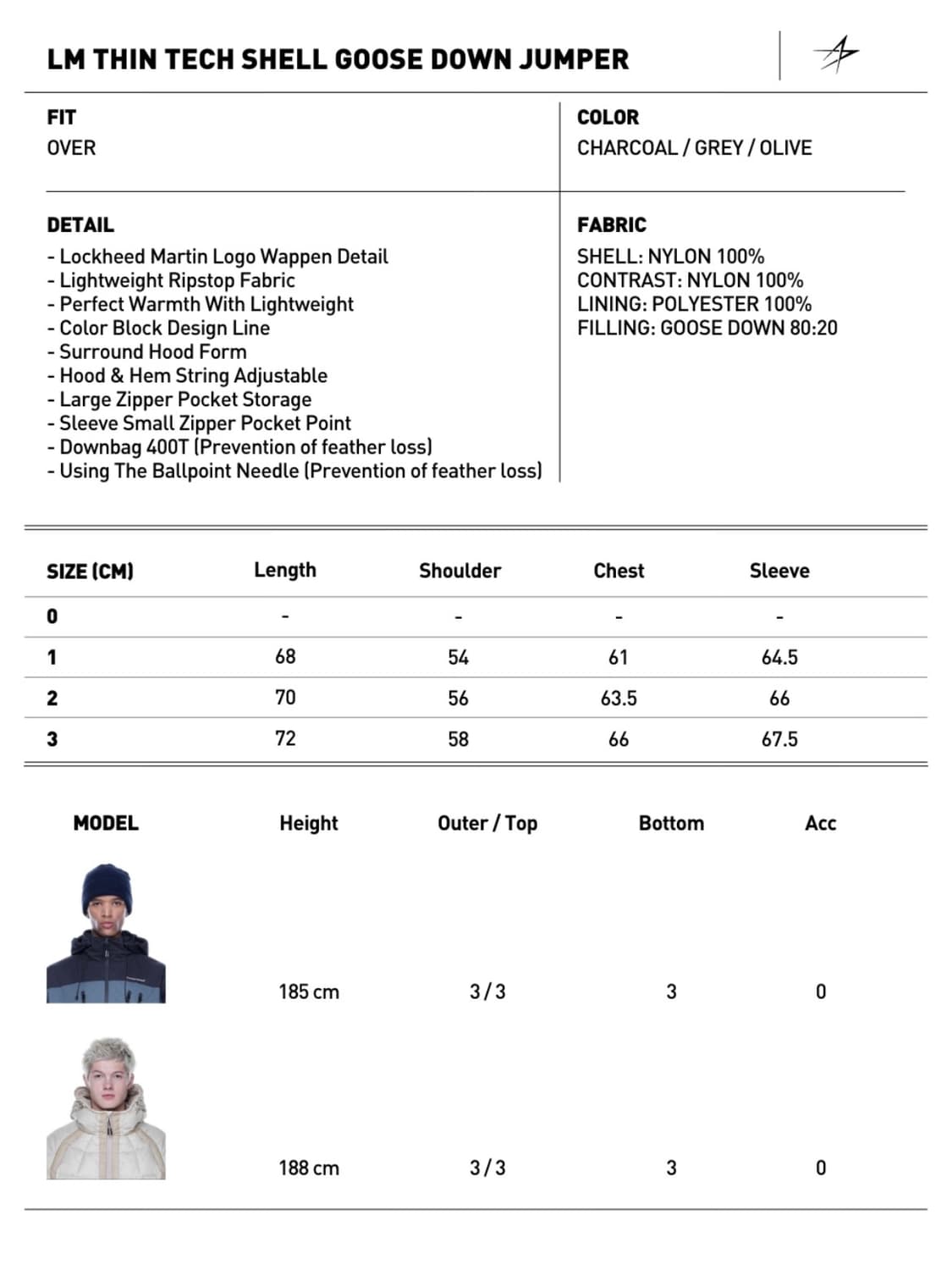 록히드마틴 테크쉘 구스다운 패딩 올리브 (2) 상품이미지5