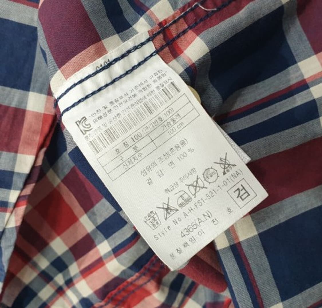 헨리코튼 캐주얼 클래식 체크 셔츠 100 상품이미지4