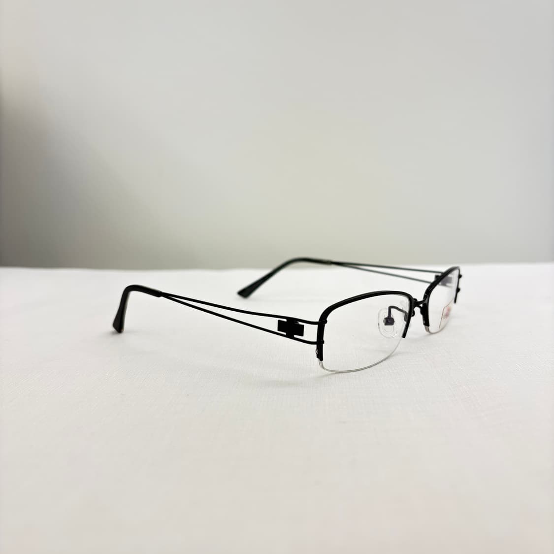 VENETIAN 블랙 반무테 빈티지안경 상품이미지3