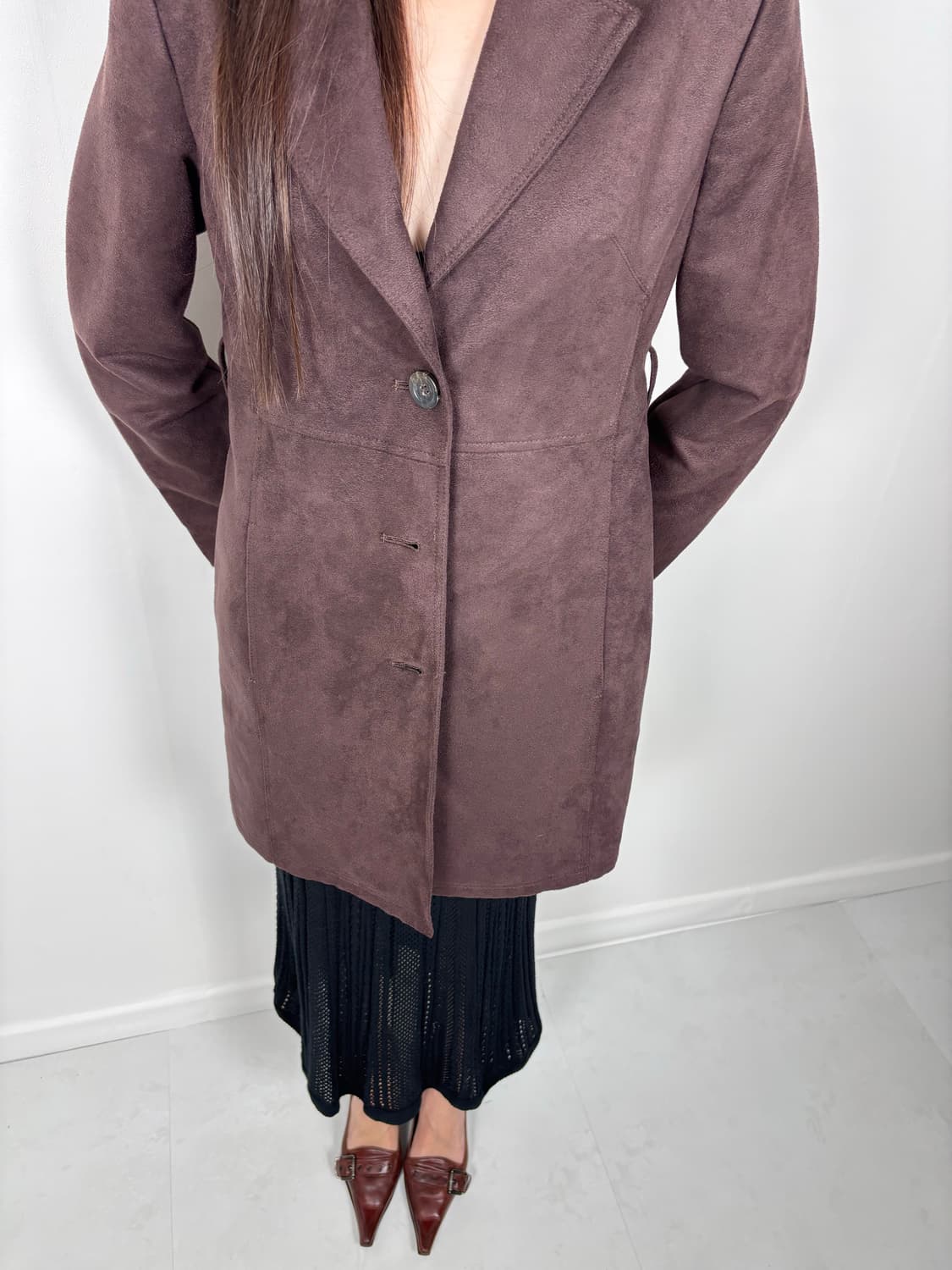 BROWN BURGUNDY SUEDE JACKET 상품이미지7