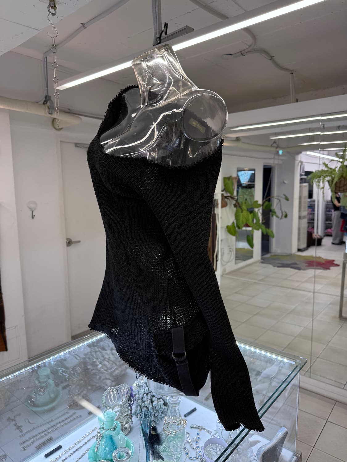 off shoulder pocket heavy knit 상품이미지1