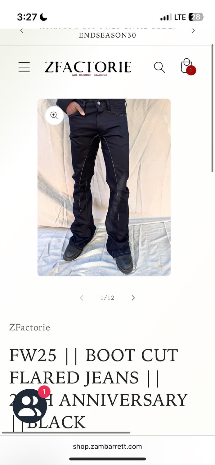 구합니다) zam barrett boot cut jeans 상품이미지1