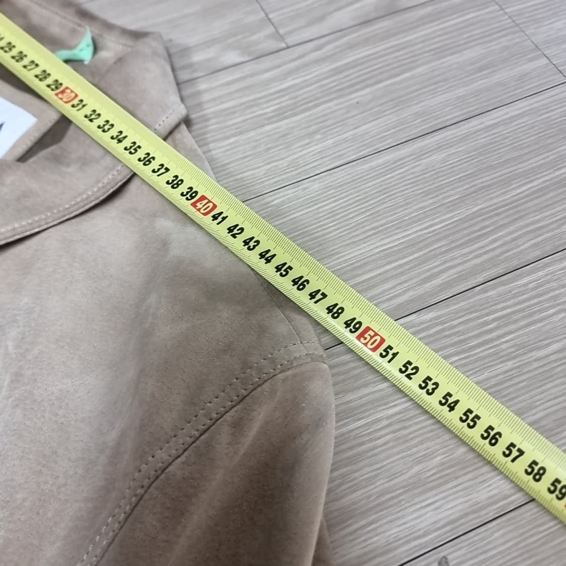 한국제 자라 가죽스웨이드 가죽트러커 자켓 베이지(105-110) 상품이미지2