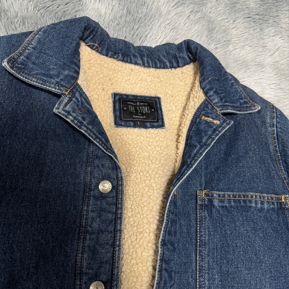 더스토리 쉐르파 데님자켓 L사이즈 상품이미지5