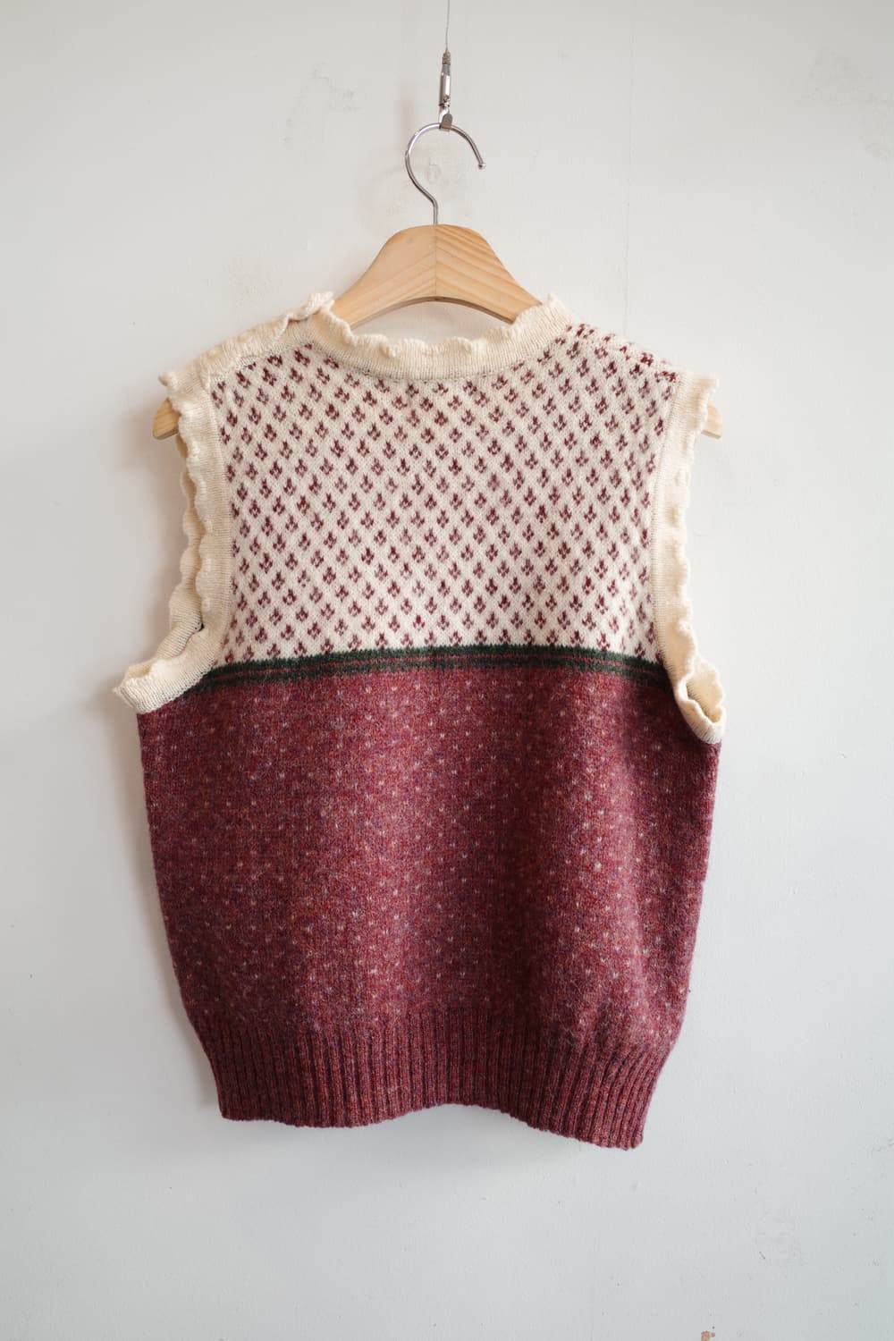 Japan brand 울 니트 베스트 상품이미지6