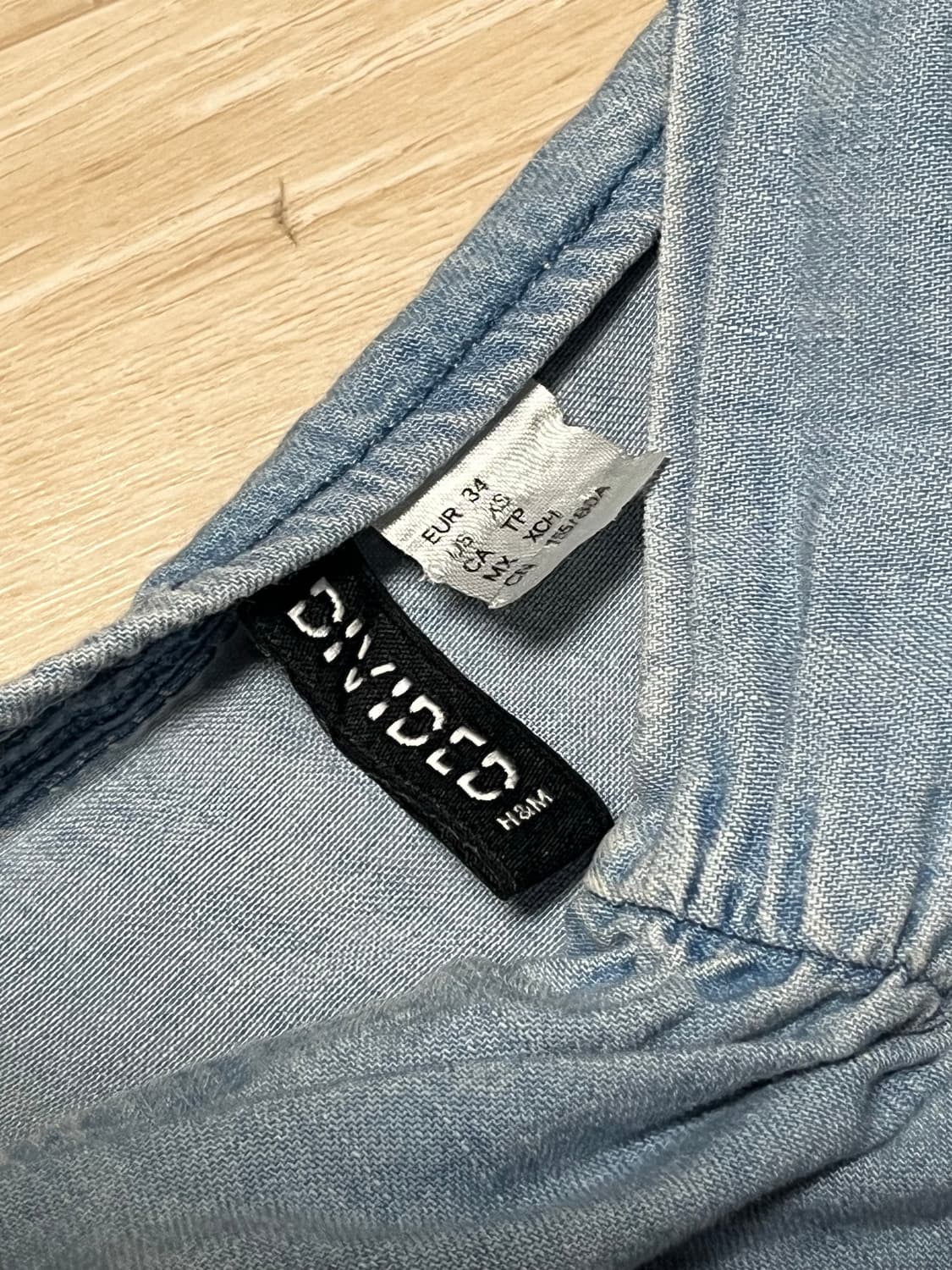 H&M 데님 퍼프 원피스 상품이미지2