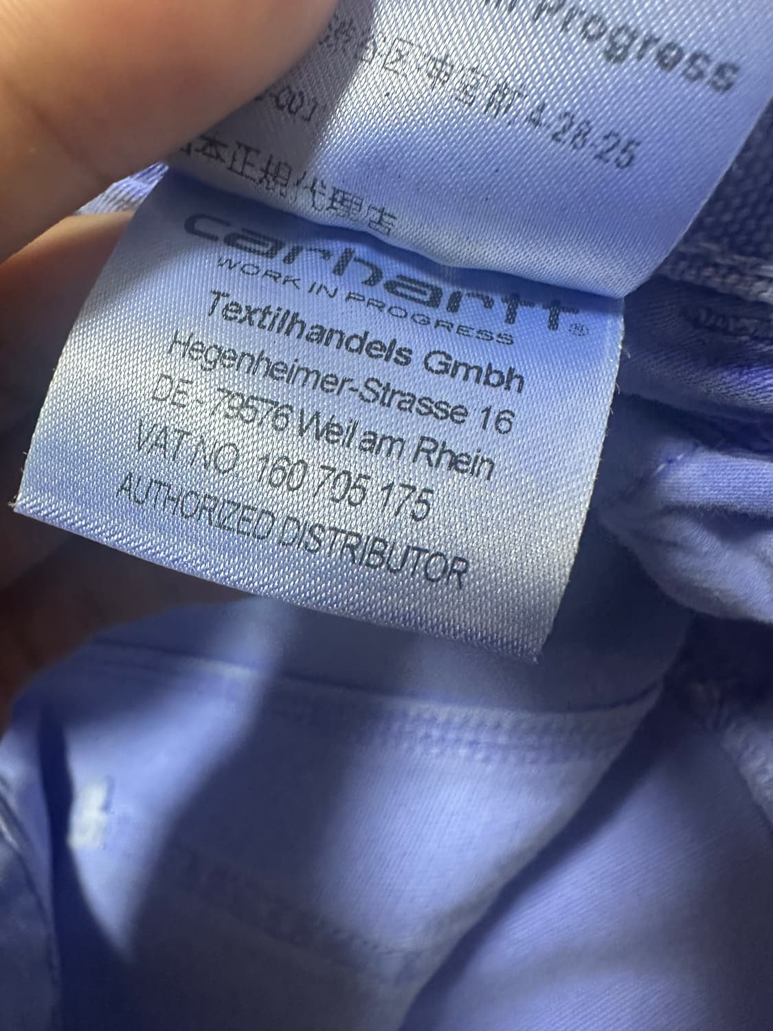 칼하트 시그니처 로고 워싱블루 카고 팬츠 상품이미지7