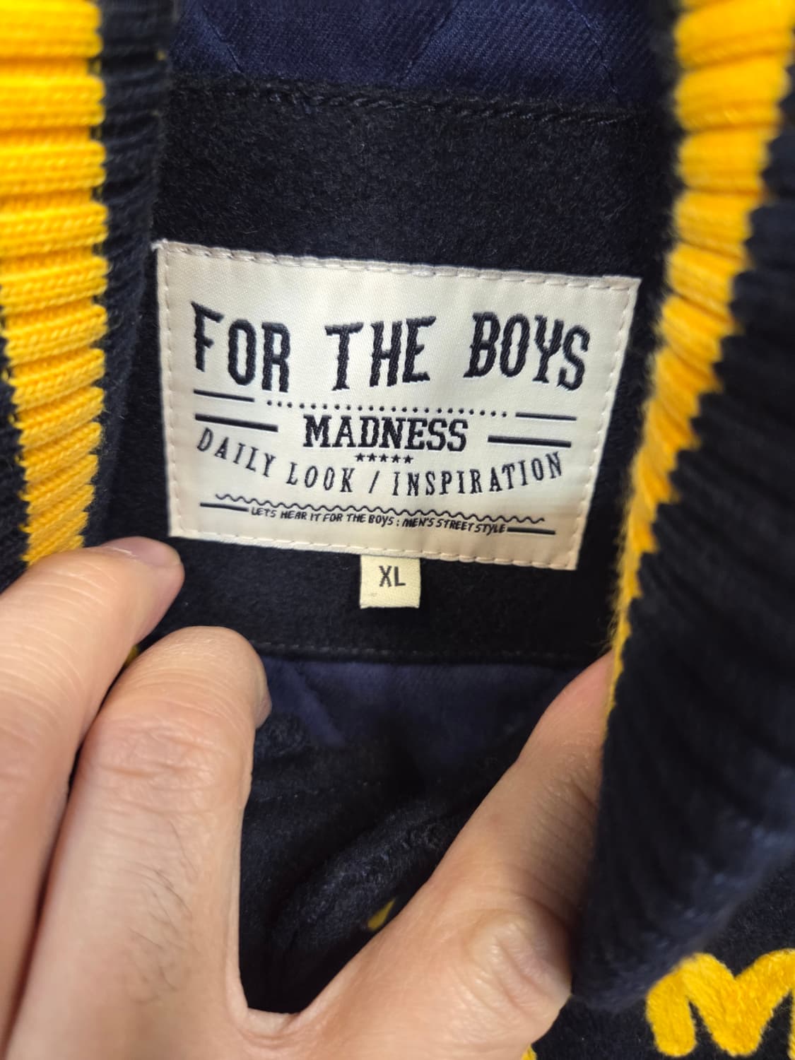 더 매드니스 자수로고 울 안감누빔 스타디움 바시티자켓 xl 상품이미지3