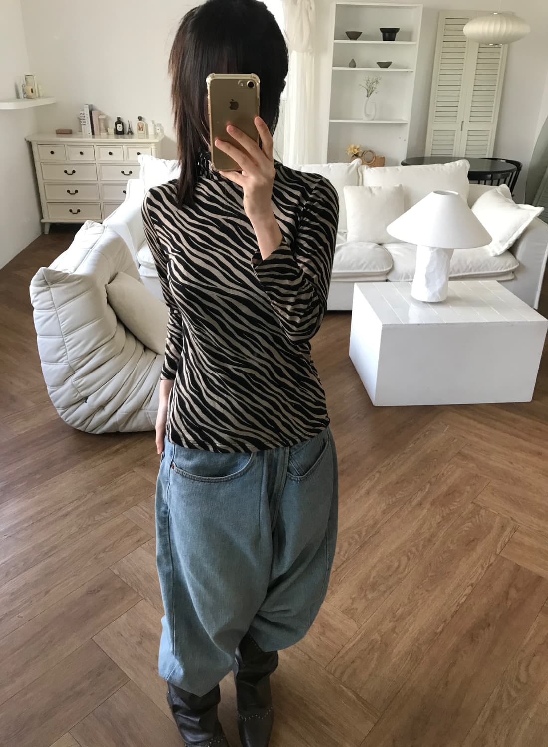 vintage pattern top 상품이미지3