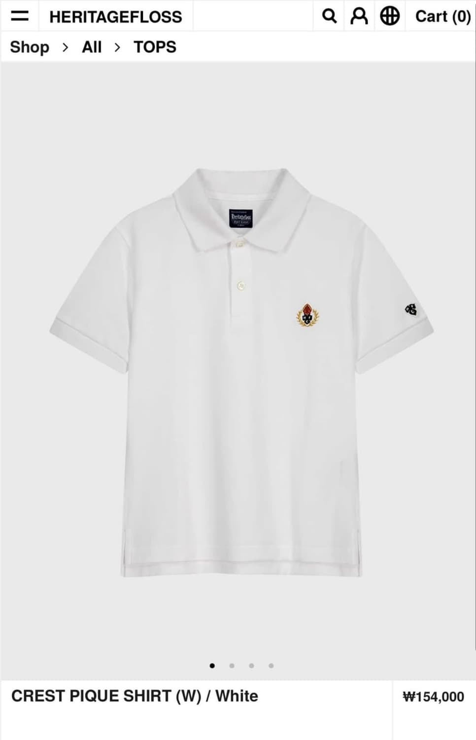 헤리티지플로스 crest pique shirt 여성 s 상품이미지1