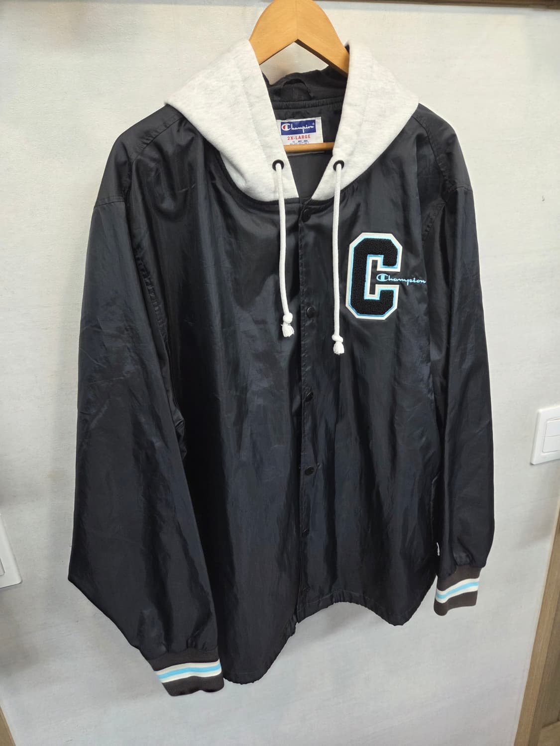 챔피온 빅사이즈 부클 c 로고 후드 코치자켓 xxl xxxl 상품이미지6