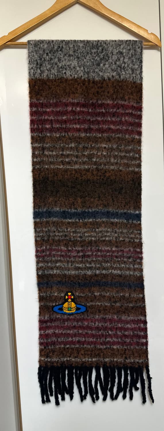 비비안웨스트우드 머플러 브라운 멀티컬러 남여공용 상품이미지1