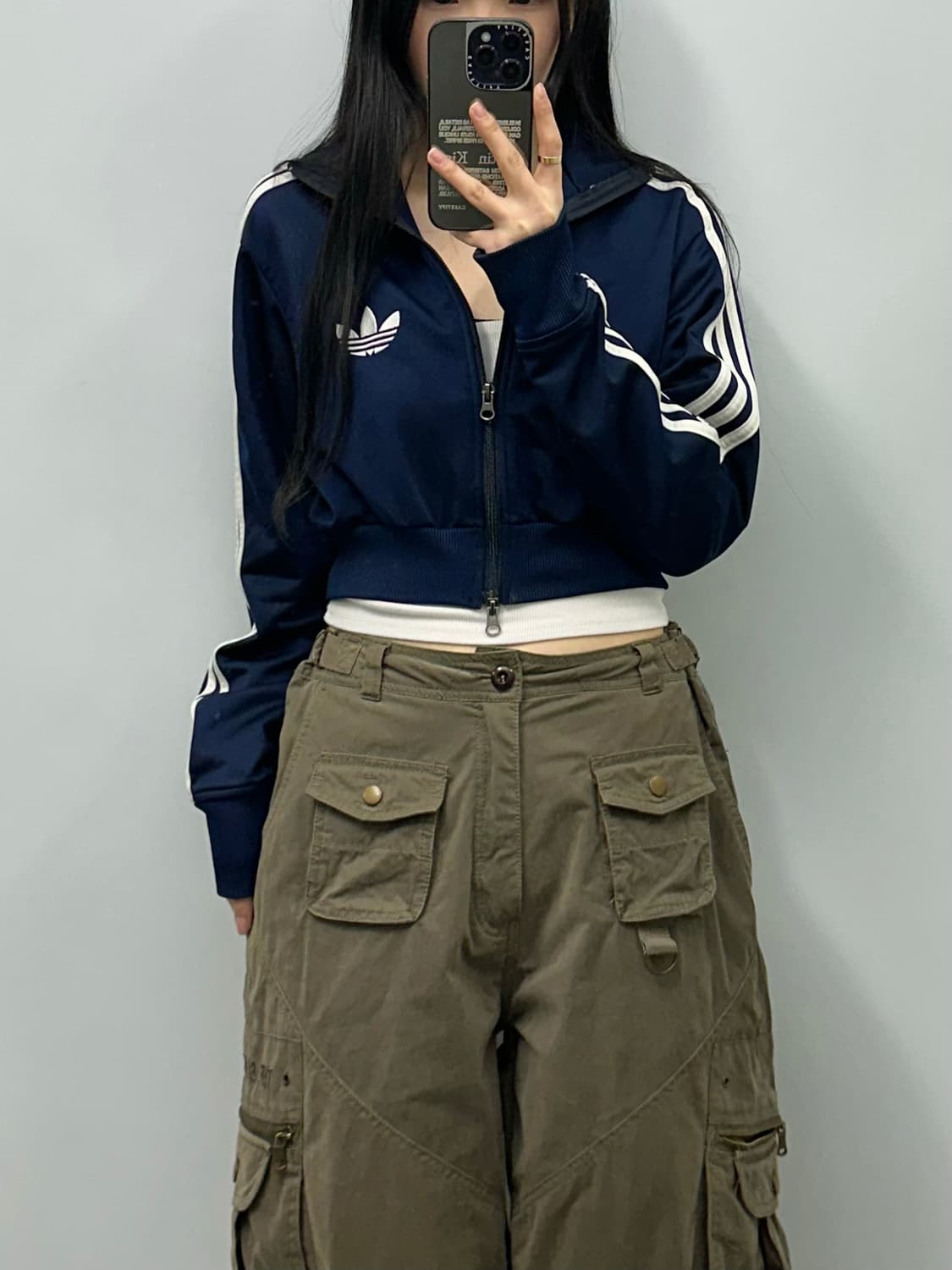 아디다스 파이어버드 네이비 투웨이 크롭 져지 상품이미지1