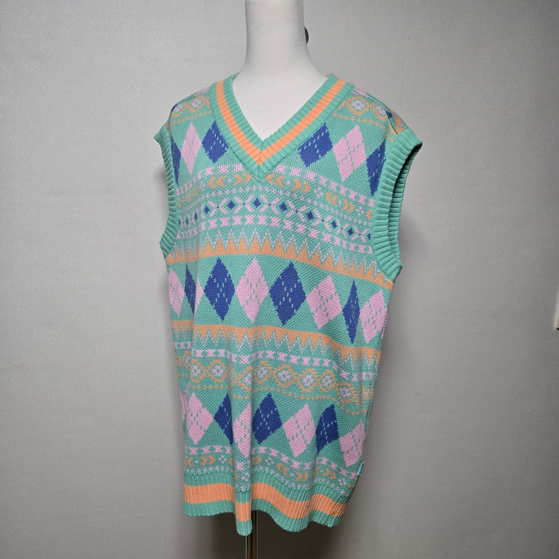 인스턴트펑크 자카드 니트 베스트/ 남성 조끼/ 여성 조끼  상품이미지8