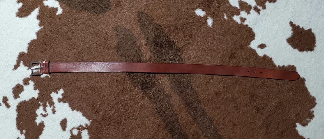 폴로 랄프로렌 남성용 브라운 가죽 벨트(115*4) 상품이미지3