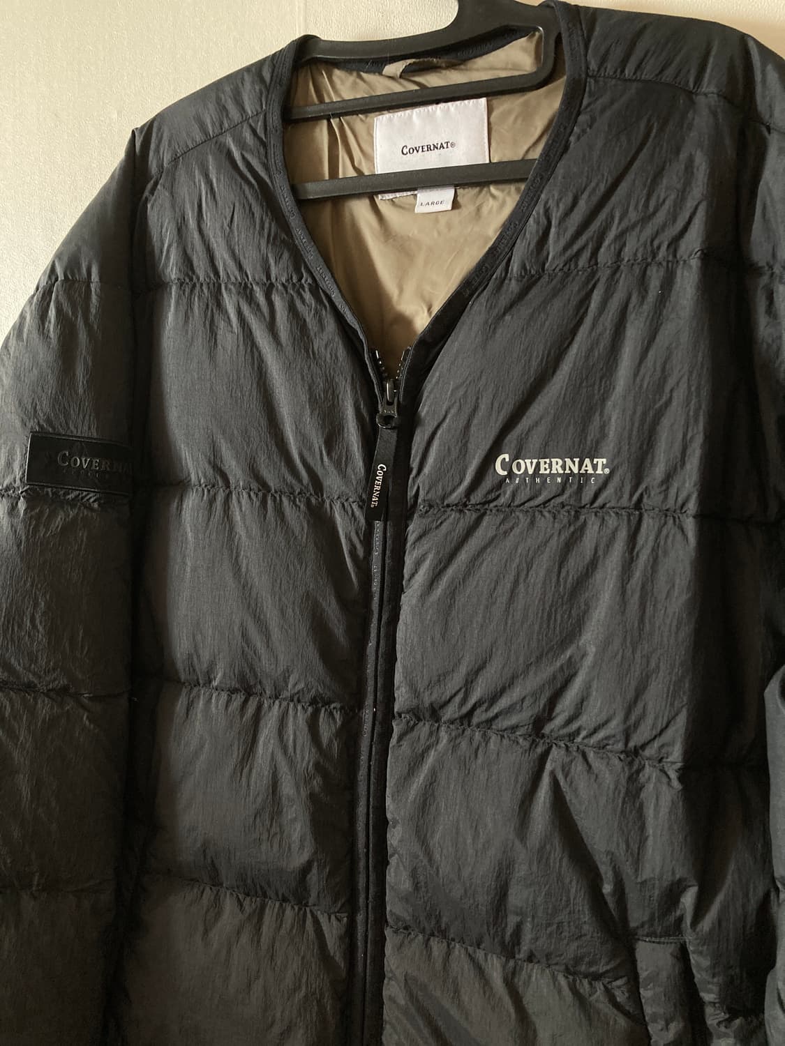 커버낫 구스 패딩 블랙 L 상품이미지2