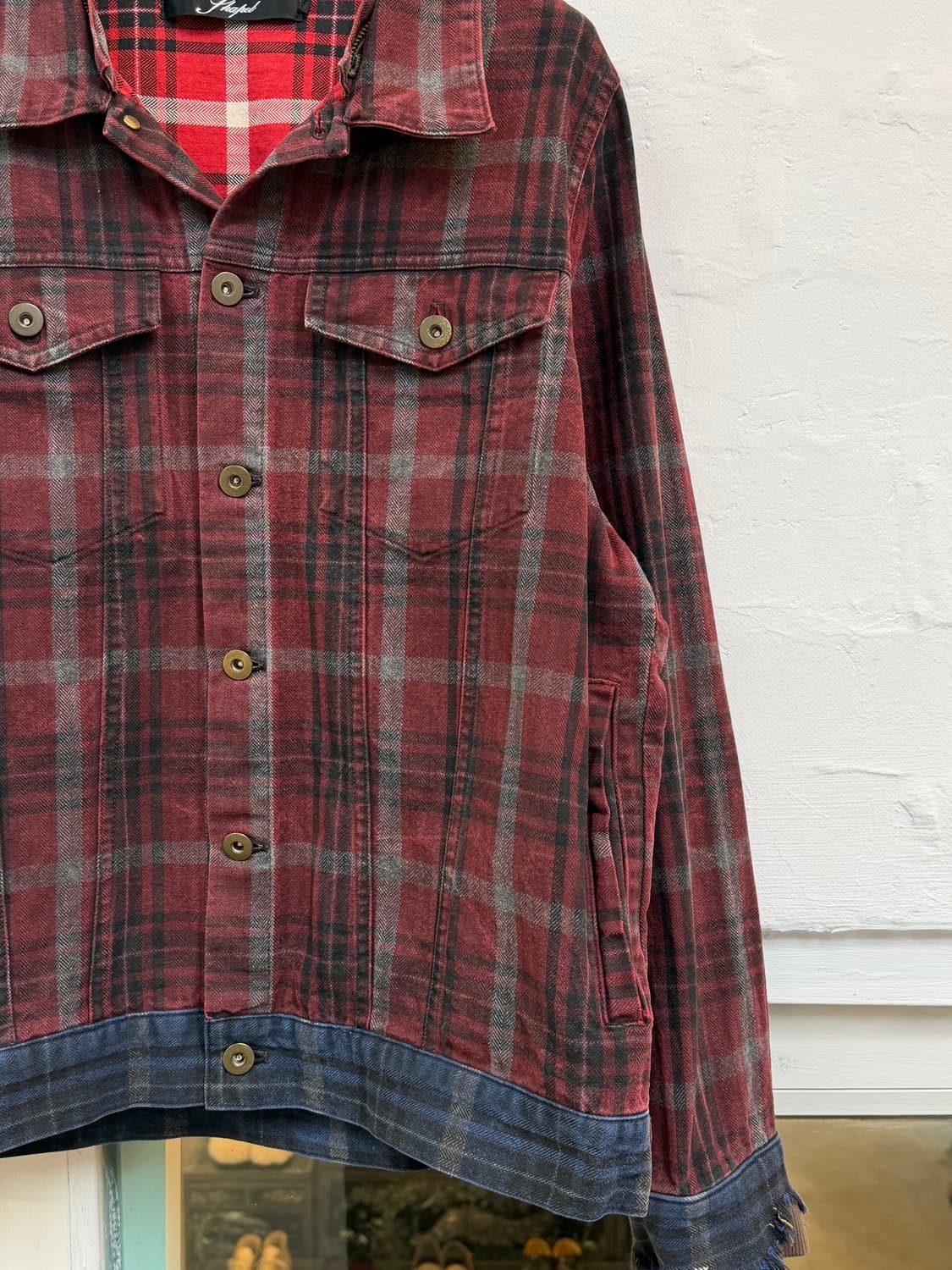 Shapel 코튼 레드 체크 자켓 M from Japan 상품이미지2