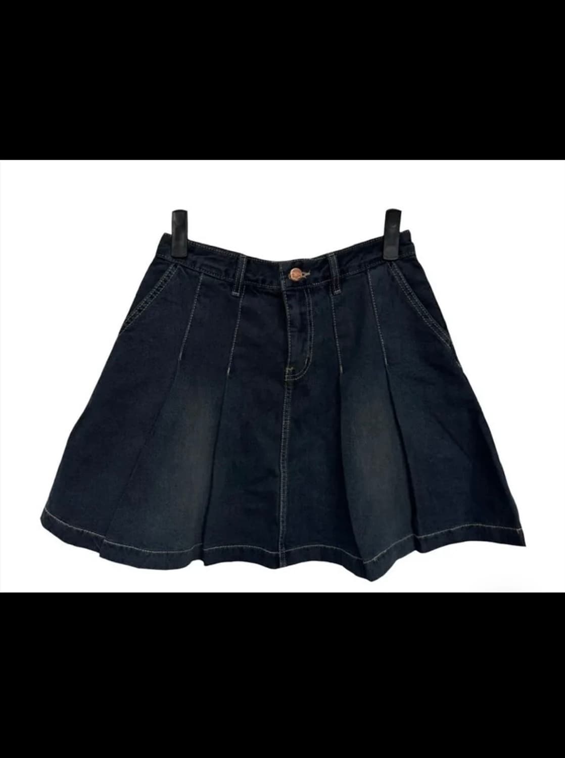 테니스 미디 플리츠 데님 스커트 상품이미지5