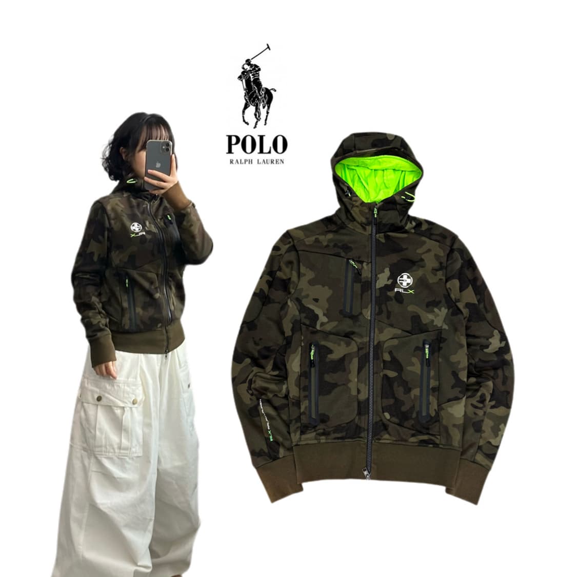 폴로 RLX 카모 풀오버 후드집업 상품이미지1