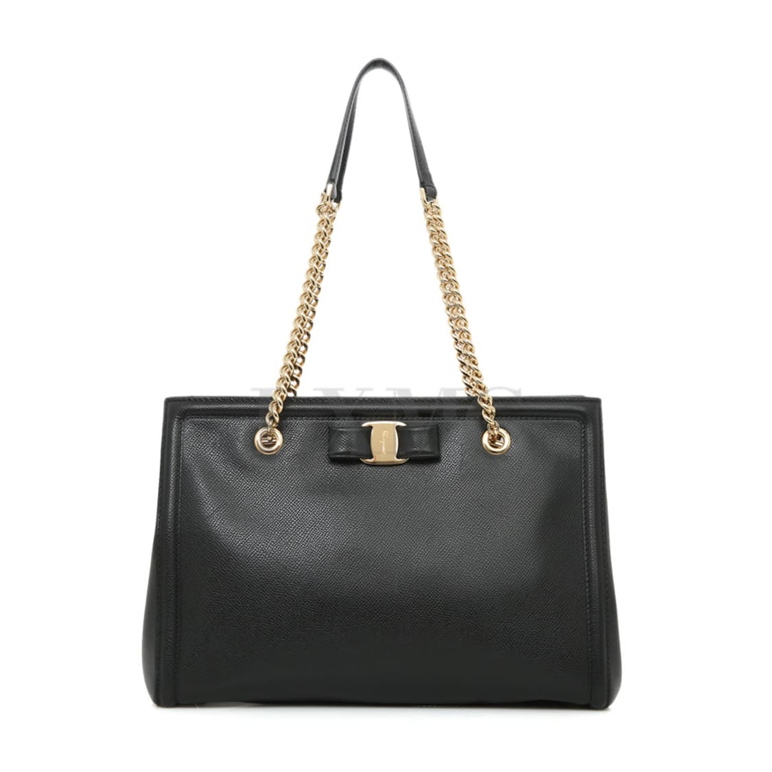 페라가모 멜리케 바라 체인 숄더백 블랙 리본 샤핑백 21G508 상품이미지5