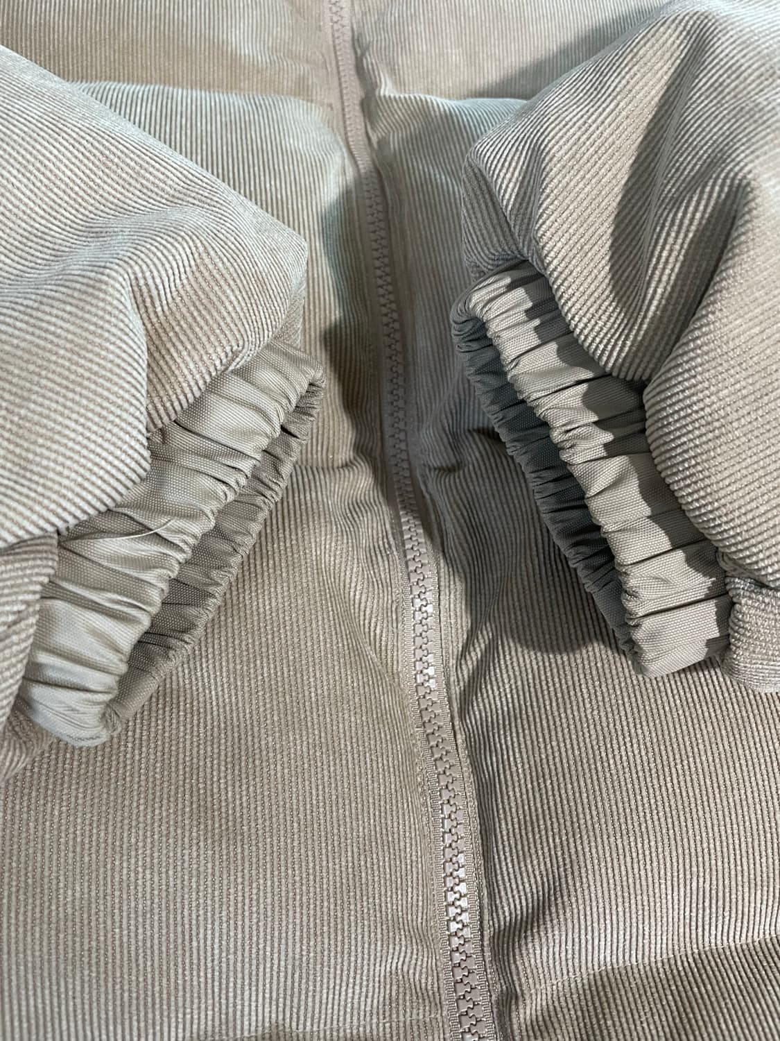 라코스테 코듀로이 크롭 숏 패딩 베이지 아우터 점퍼 상품이미지3