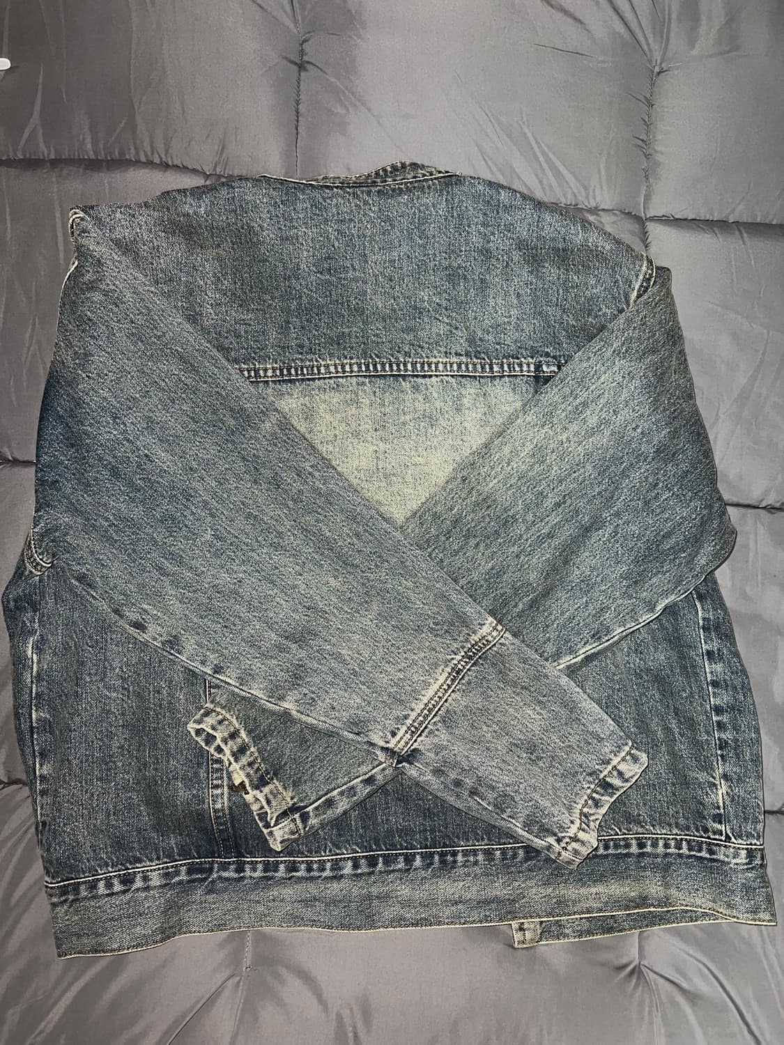 파르티멘토 페이드 워싱 데님 바이커자켓 상품이미지5