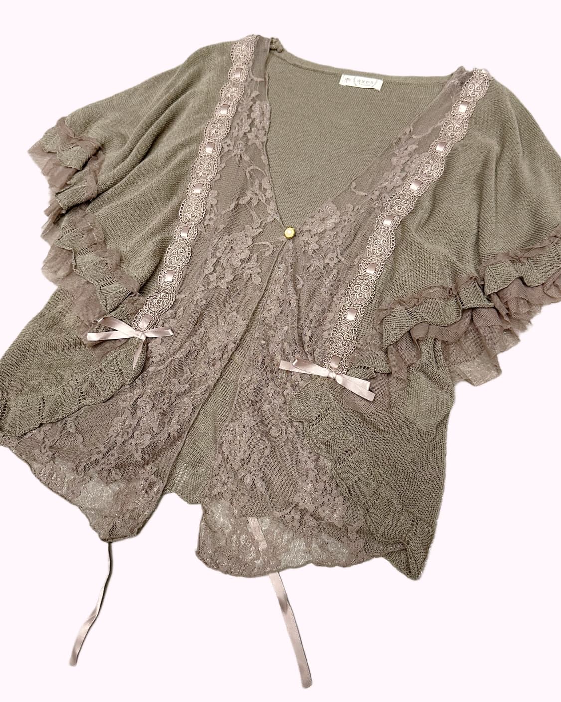 lace-up ribbon cardigan 상품이미지4