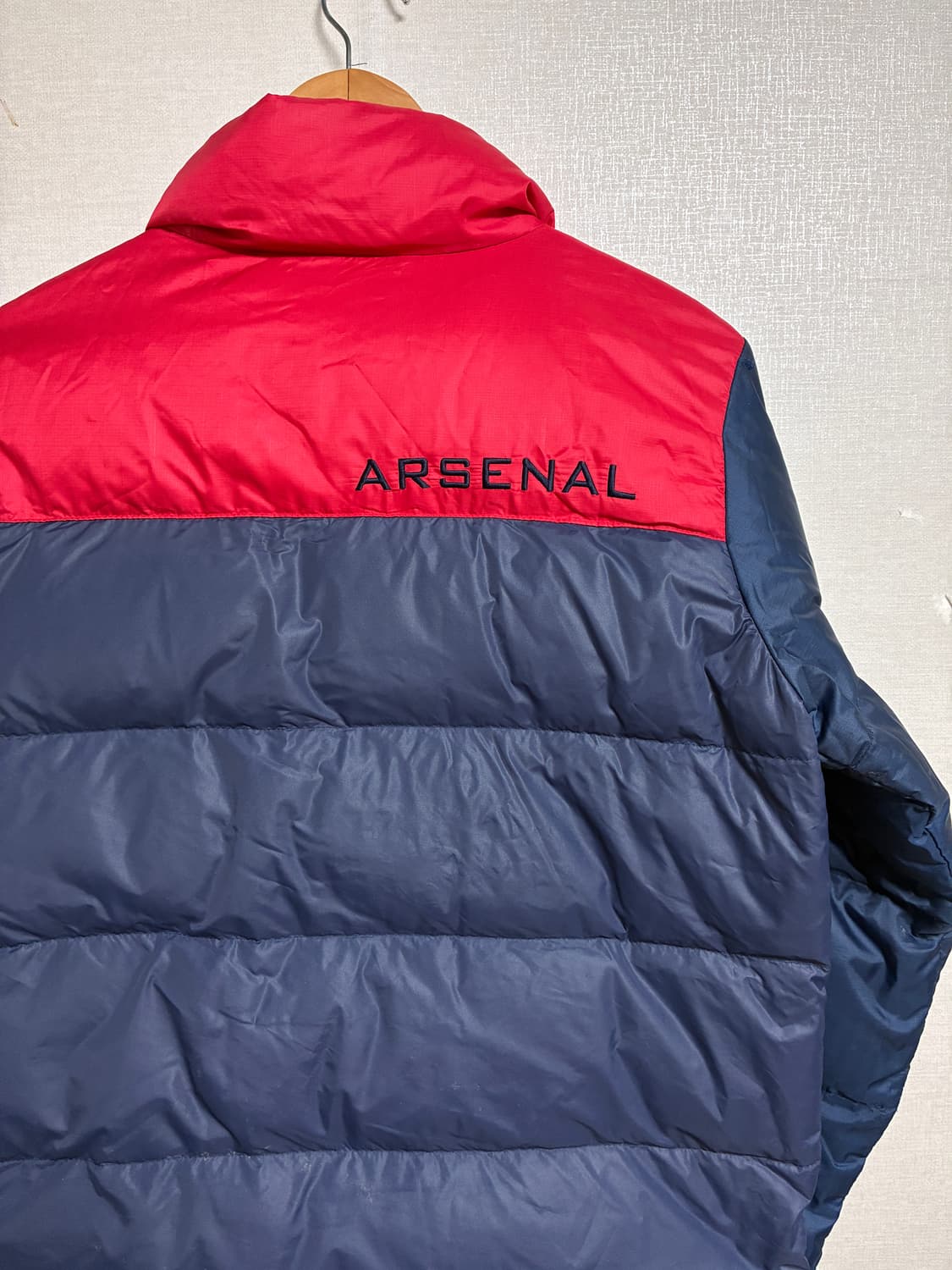 빈티지 나이키 올드스쿨 아스널 패딩 레드/네이비 XS 상품이미지4