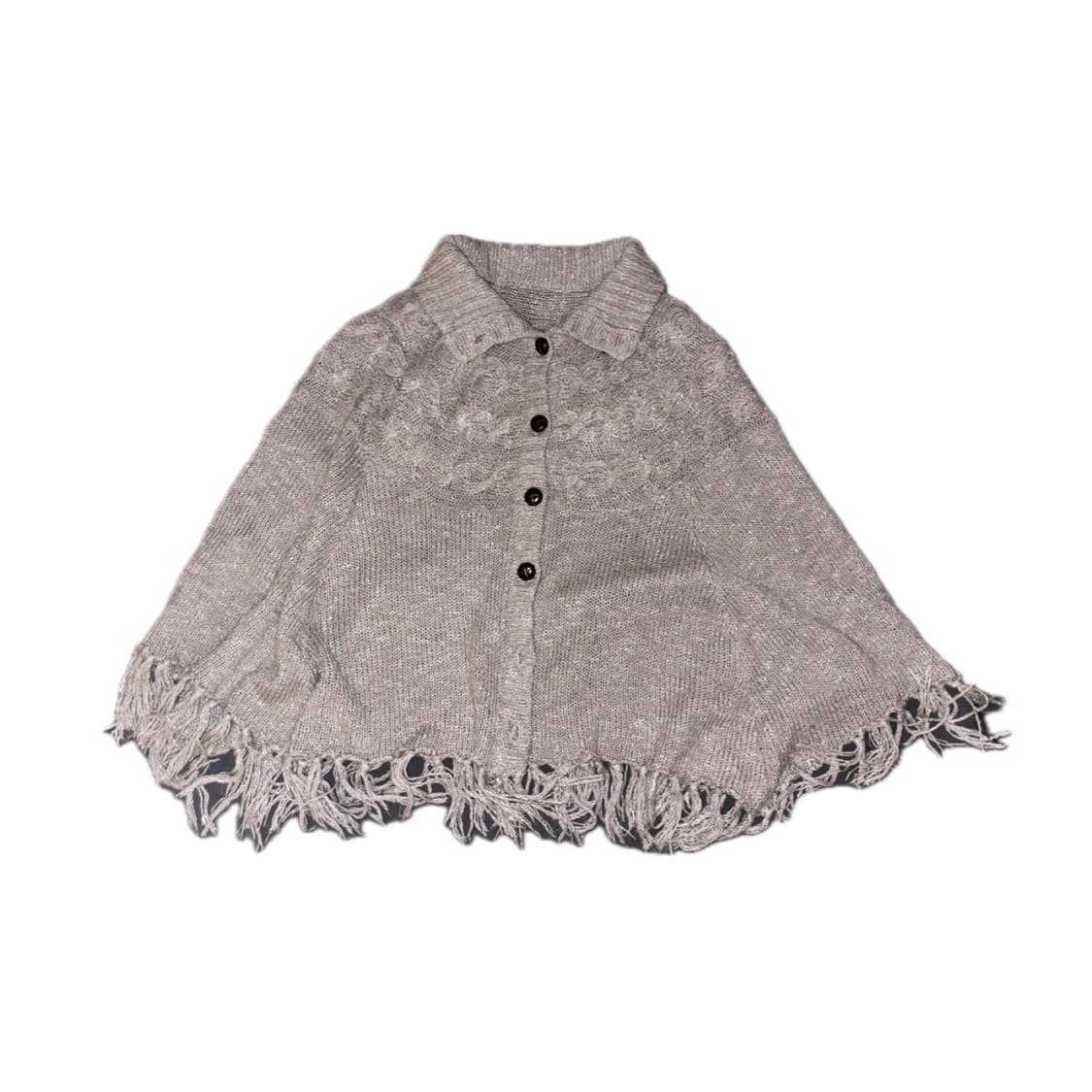 사와코 하이넥 케이프 가디건 상품이미지2