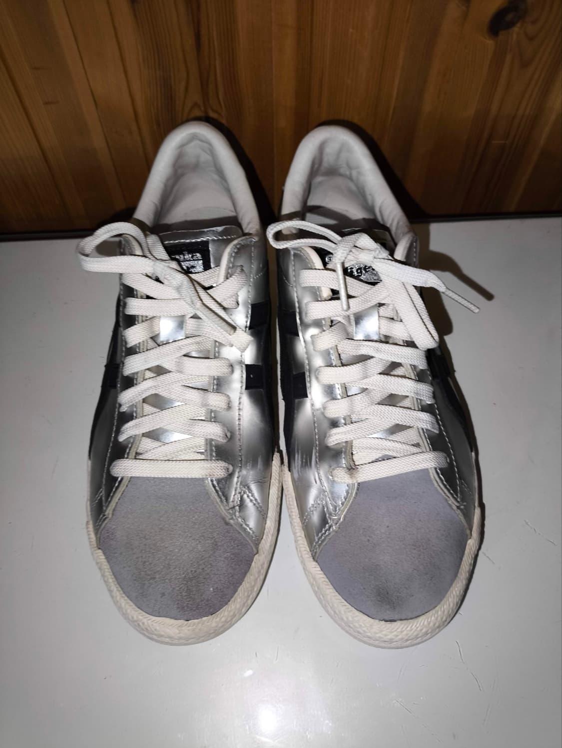 250mm 오니츠카타이거 파브레 실버 스니커즈 상품이미지4