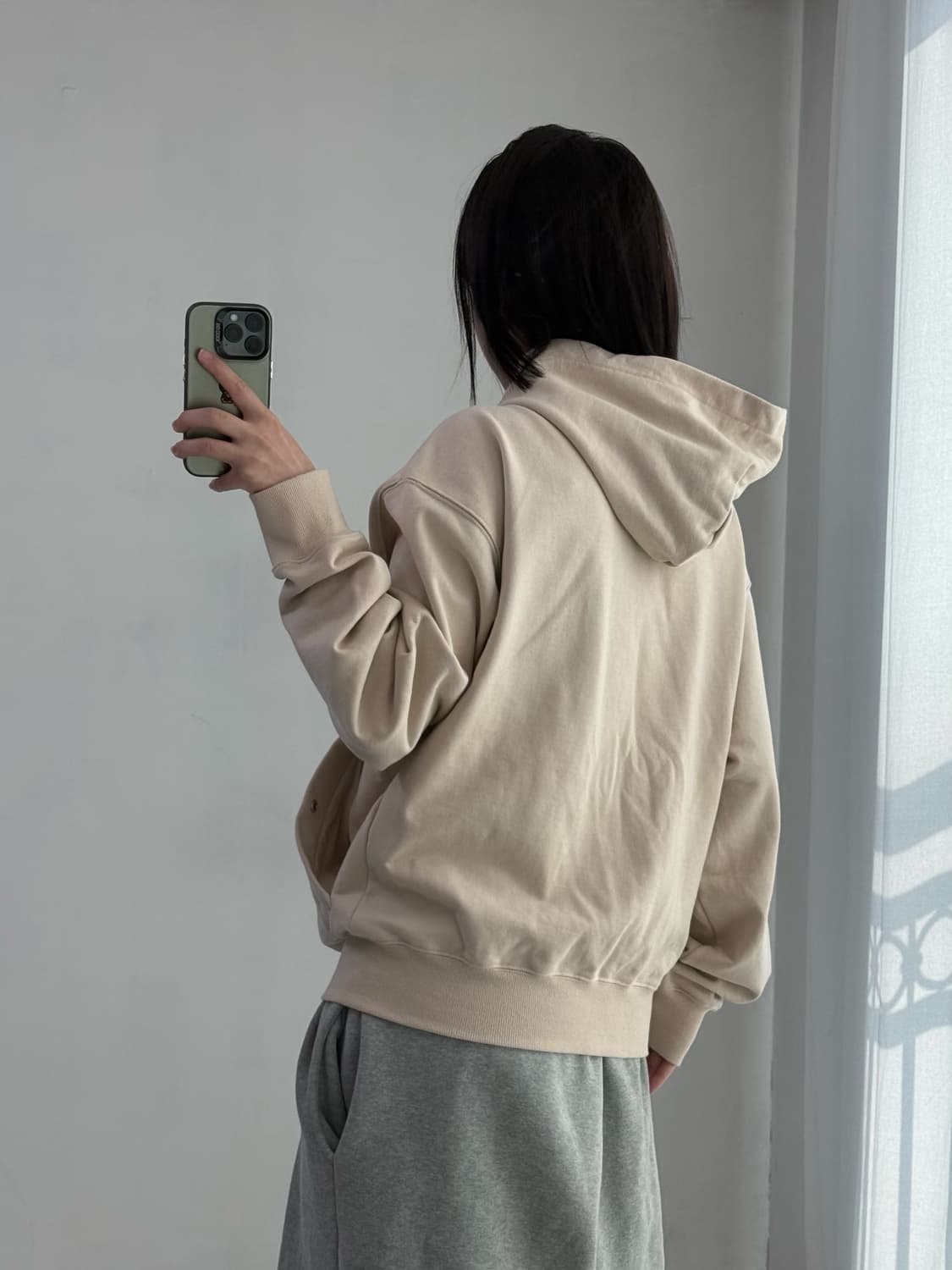 Satur 베이지 후드티 상품이미지4