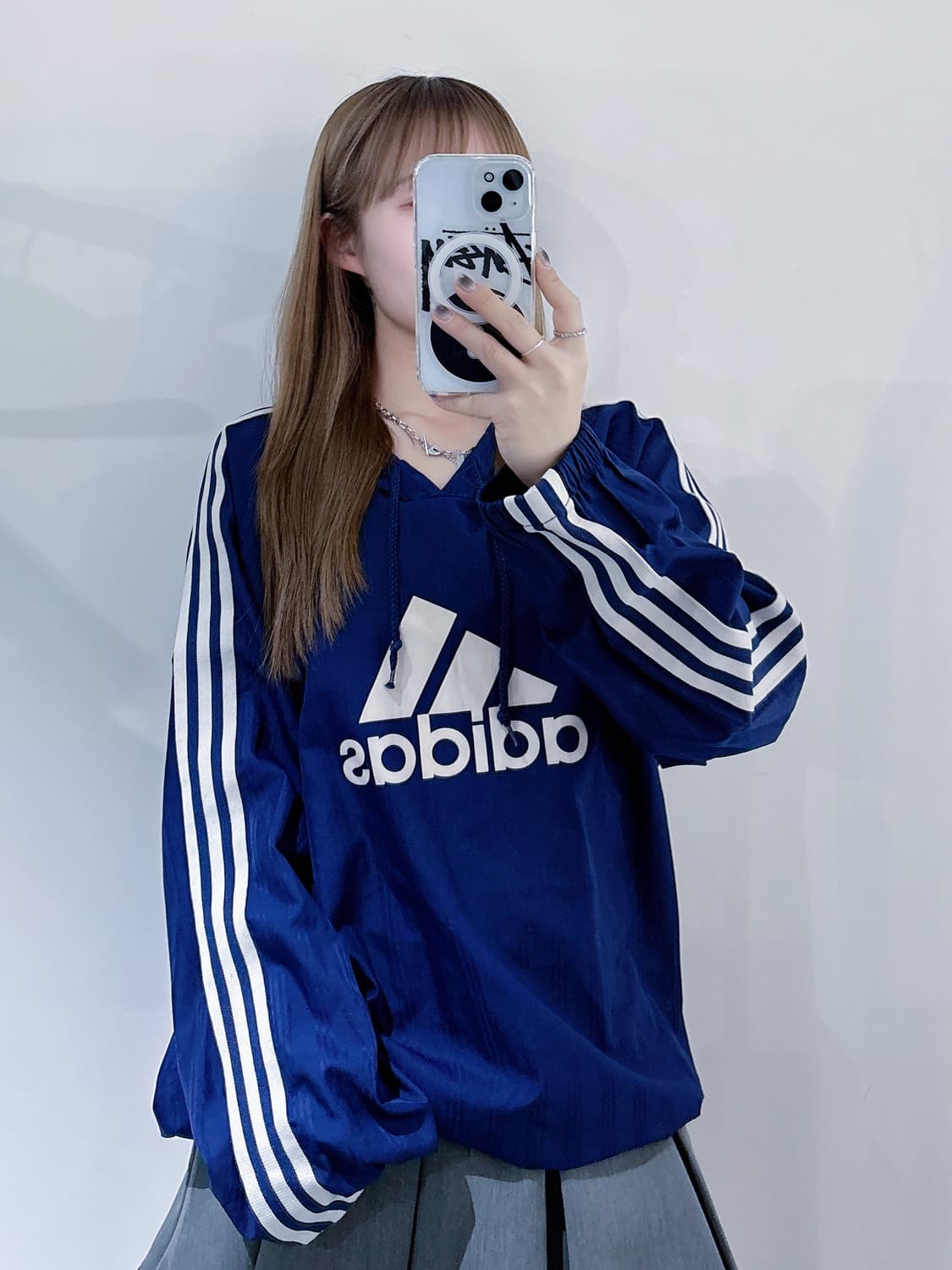 아디다스 90‘s 빅로고 후디 웜업 상품이미지1