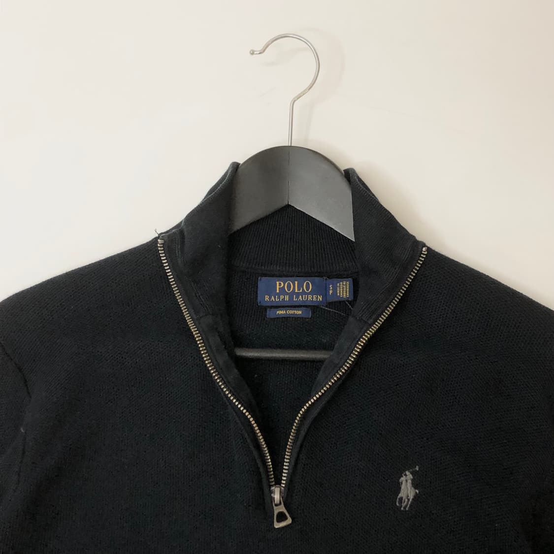 Polo 폴로 랄프로렌 블랙 반집업 니트  상품이미지6