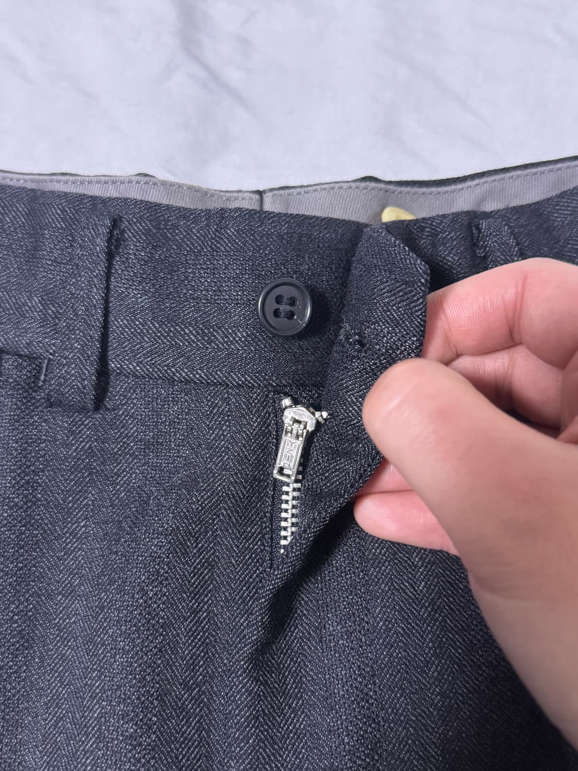 요지야마모토 lq ys for men 헤링본 울 슬랙스 구르카 팬츠 상품이미지5