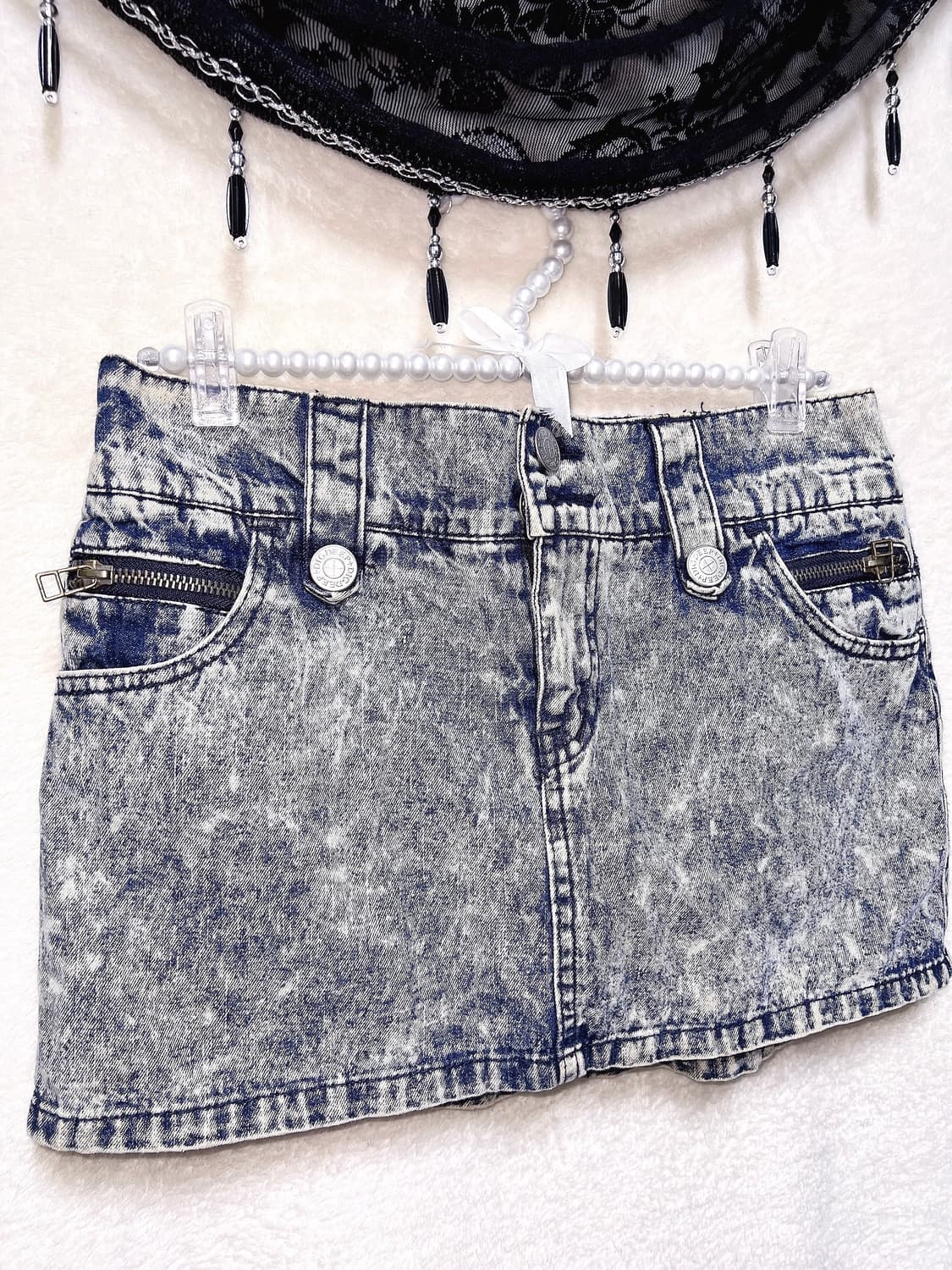 디그딥 digdeep 돌청 y2k 펑크 오네갸루 데님 초미니스커트 핀터 상품이미지9