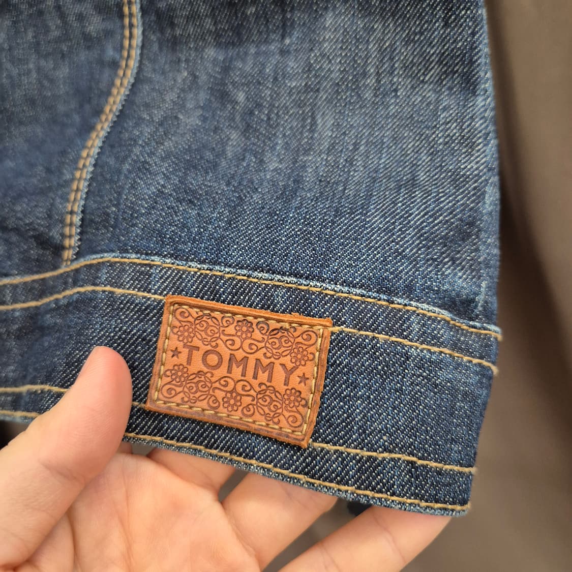 타미 진스 크롭 데님 자켓 M 상품이미지5