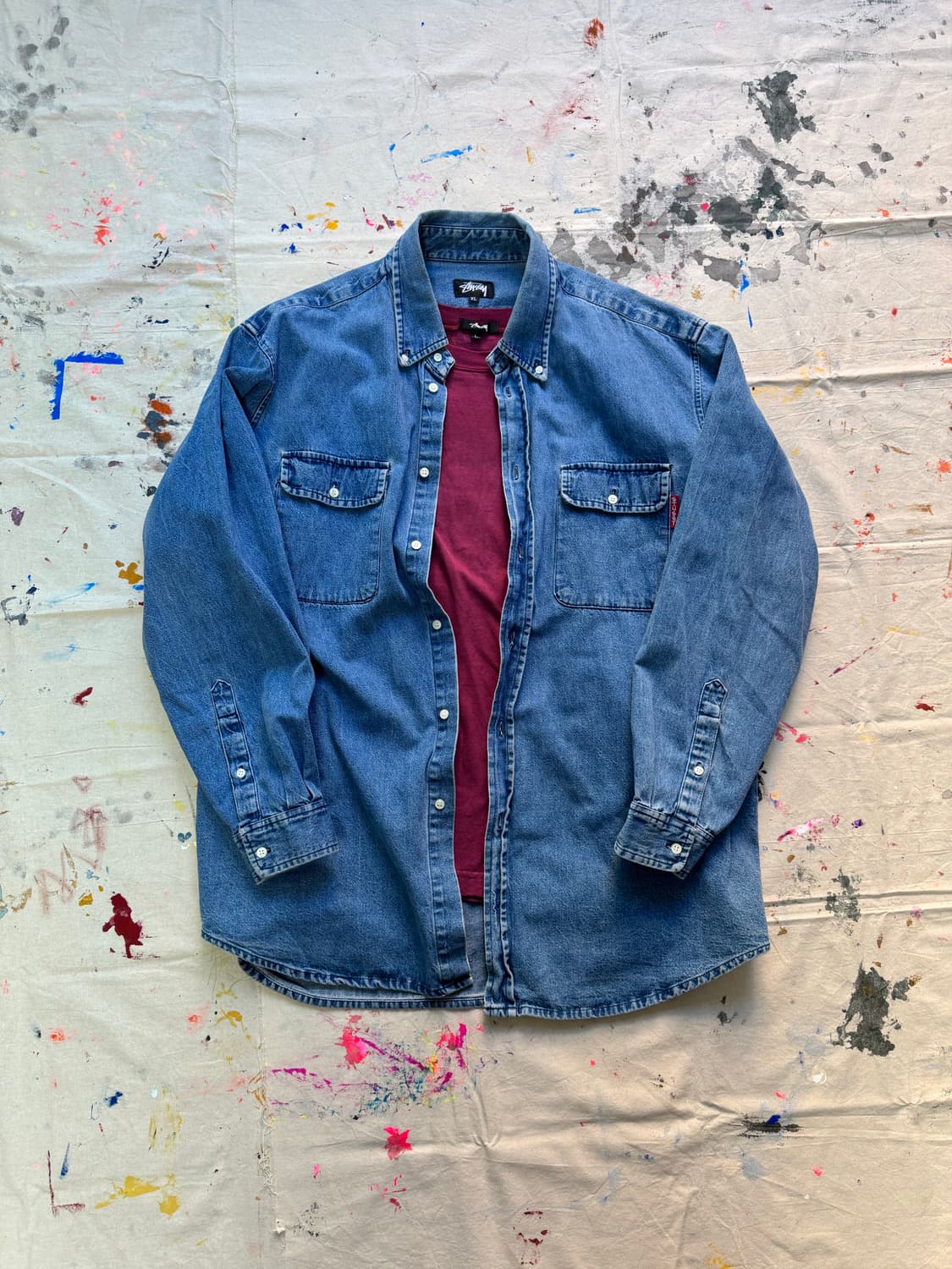 80s 스투시 데님 셔츠 상품이미지2