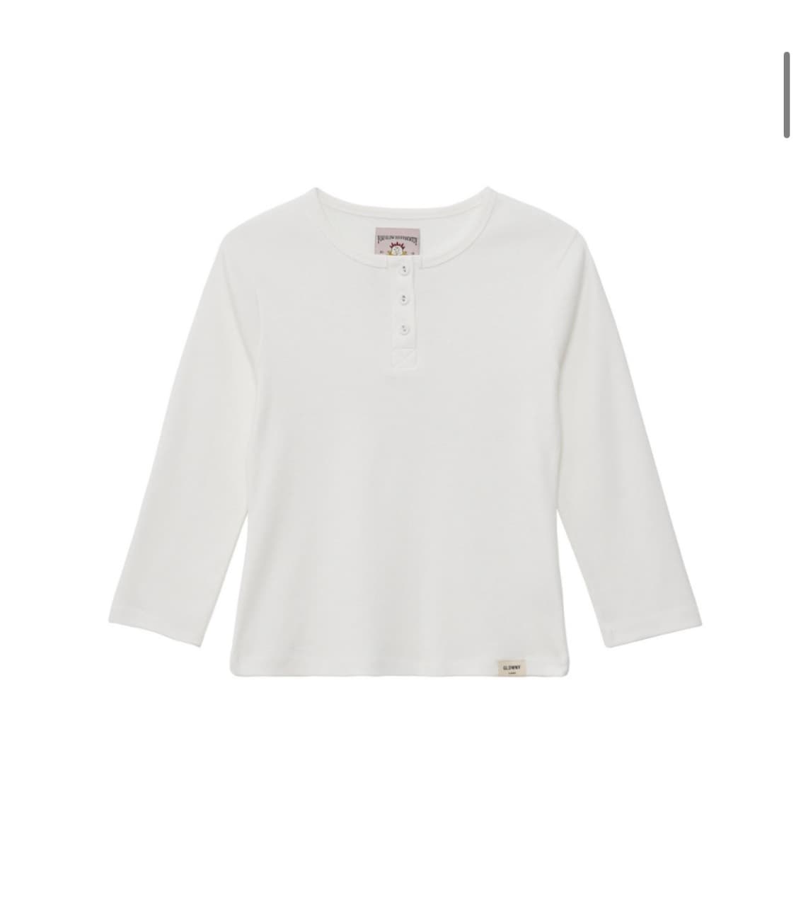 글로니 3/4 button fly tee (white) 상품이미지2