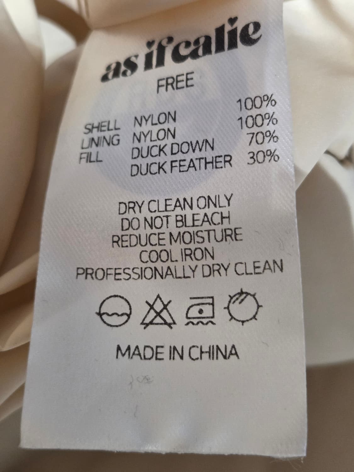 에즈이프캘리 아이보리 베이지 패딩 상품이미지8