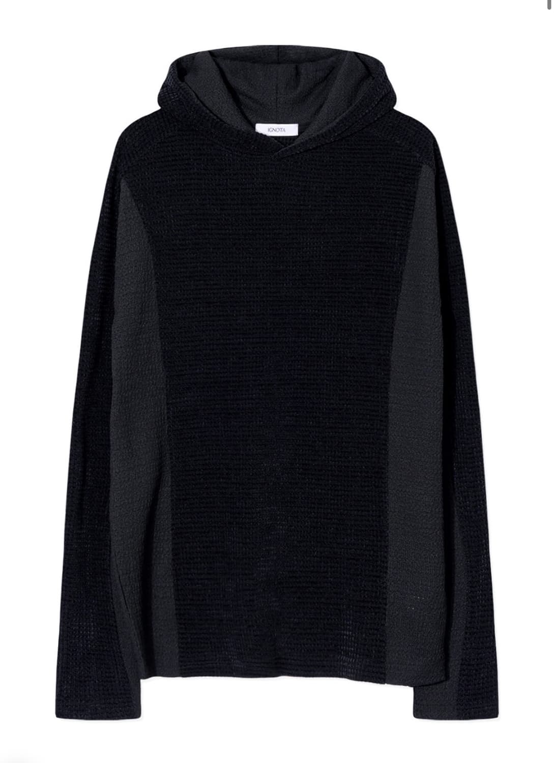 Ignota CORE:14 PANELED HOODIE (BLACK) 상품이미지2