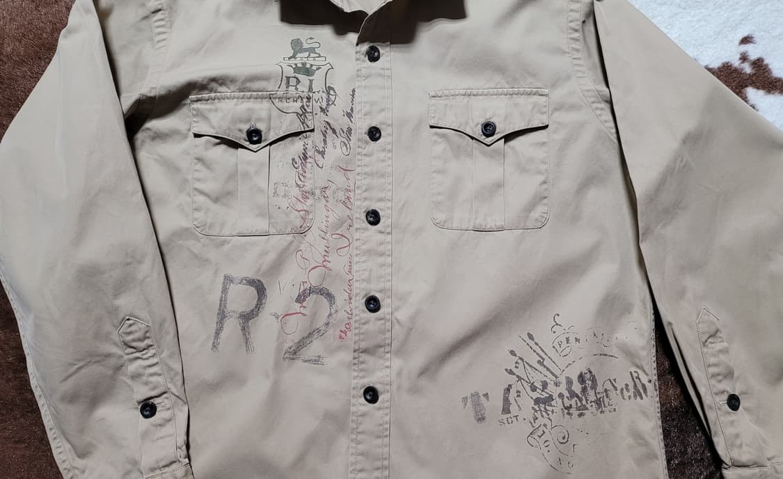 폴로 랄프로렌 남성 사파리 카멜 칼라 남방(L) 상품이미지3