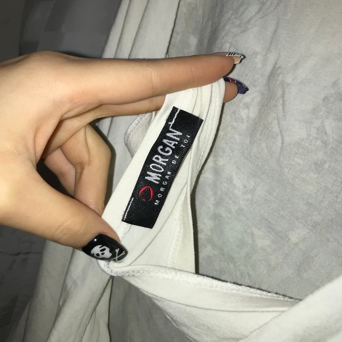 Morgan 모르간 락스타 갸루 펑크 백리스 슬리브리스 상품이미지4