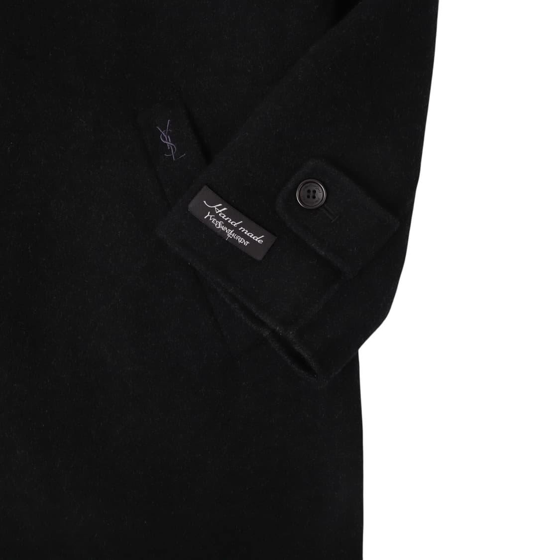 입생로랑 핸드메이드 ysl로고 울 하프 코트 상품이미지3