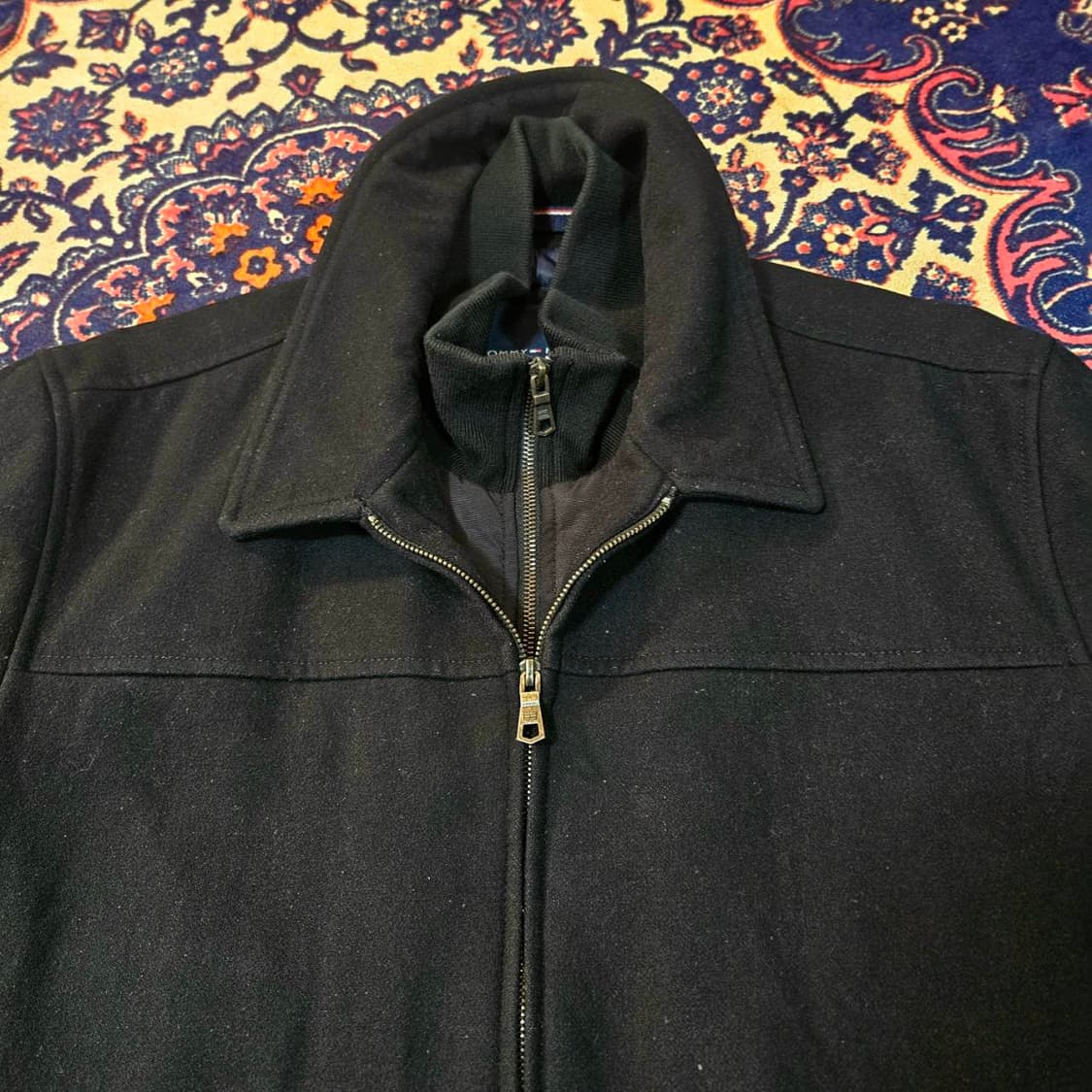 타미힐피거 하이넥 레이어드 카라넥 누빔 울 자켓 2XL 상품이미지2