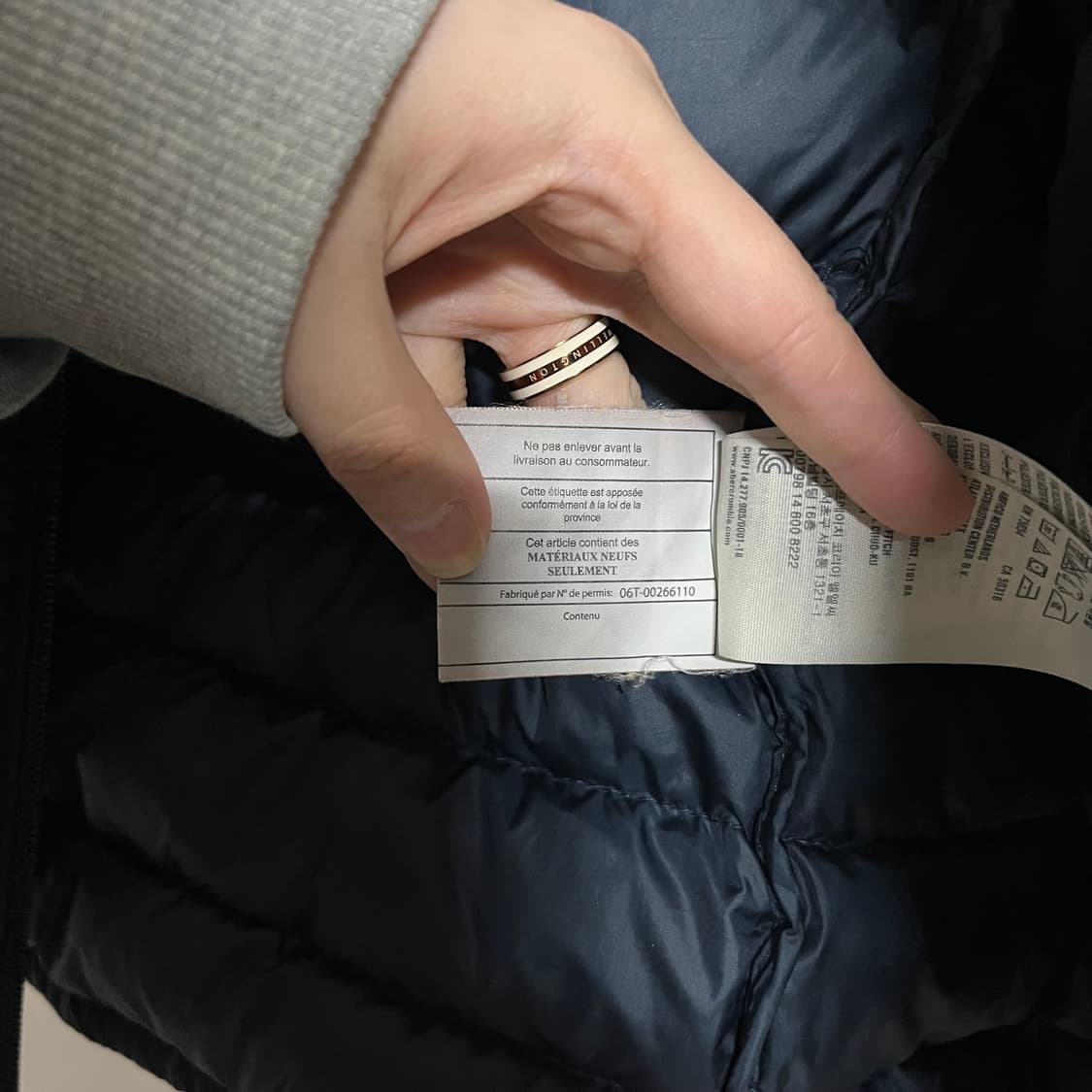 아베크롬비 크롭 패딩 S 상품이미지7