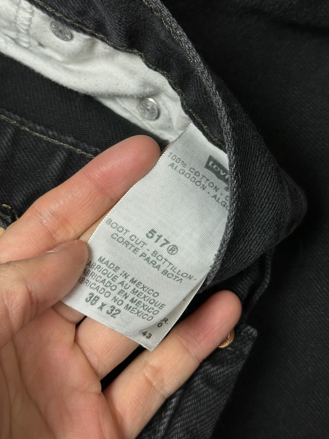 00's 리바이스 517 블랙 부츠컷 플레어진 상품이미지9