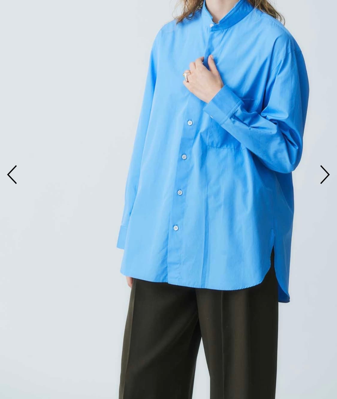 크리스타세야 블루 마오 카라 셔츠 상품이미지2