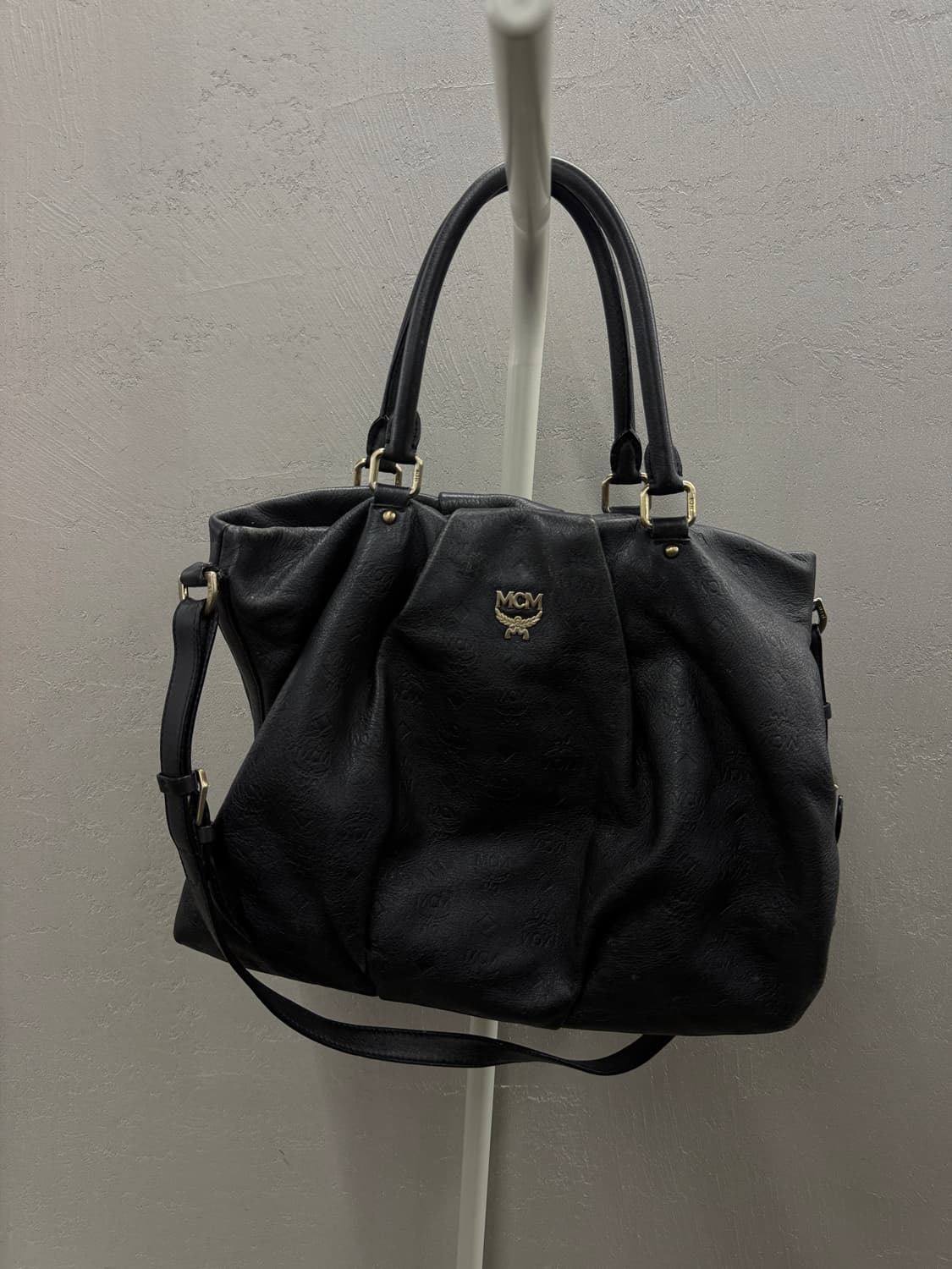 MCM 블랙 가죽 숄더백/토트백 상품이미지2
