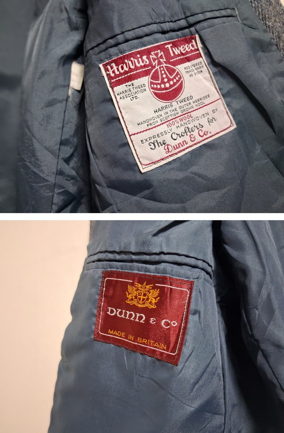 Harris Tweed Dunn.co 해리티지 트위드 헤링본모직쟈켓 M 상품이미지8